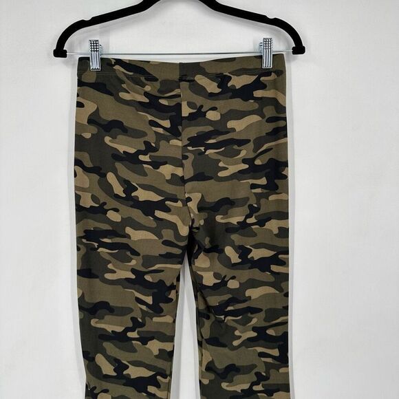 NWT White Birch Camo Camouflage High Waist Bell Bottom Flare Leggings Large Gree - Picture 11 of 13